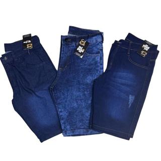 BERMUDAS JEANS MASCULINAS - KIT COM 3 BERMUDAS JEANS - ENVIO IMEDIATO