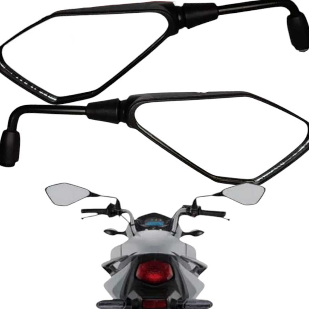 Retrovisor Kawasaki Z400 Haste Longa 90 Graus Cg Titan Fan 125 150 160 Xre Cb Twister Fazer Ybr Par