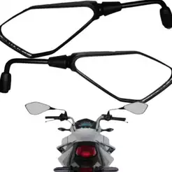 Retrovisor Kawasaki Z400 Haste Longa 90 Graus Cg Titan Fan 125 150 160 Xre Cb Twister Fazer Ybr Par