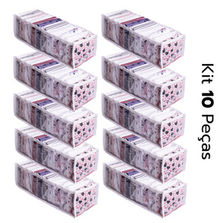 Kit 10 Colmeia Organizadora 40x10x10 Gaveta Roupas Bebês