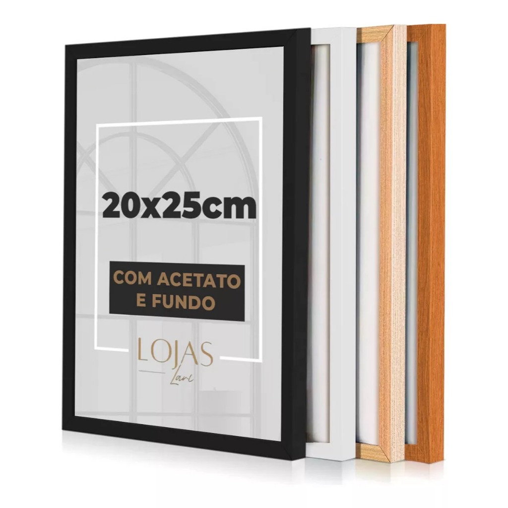 Moldura Para Quadro 20x25Cm Acetato e Fundo Foto Poster Porta Retrato (Escolha cor e quantidade) em Oferta na Shopee