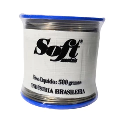 Solda Estanho 1,0mm 500g 60x40 Estanho Azul Soft Metais