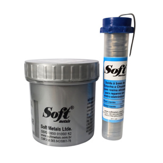 Kit Pasta Para Solda Soft + Tubo Solda Estanho em Oferta na Shopee