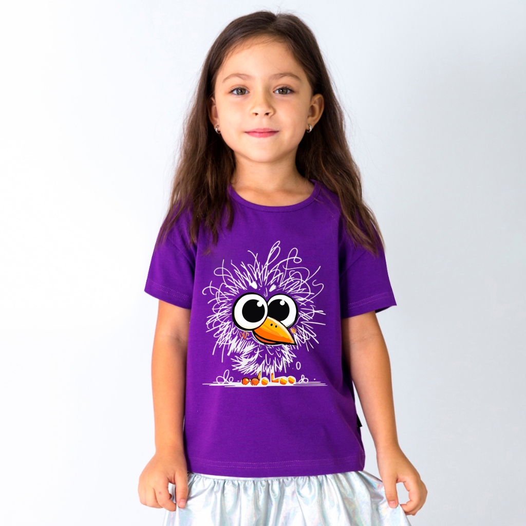 Camisa Infantil Feminina Roxa Camiseta Kids Roxa 100% Algodão Malha Premium Bom Tecido Envio Rápido