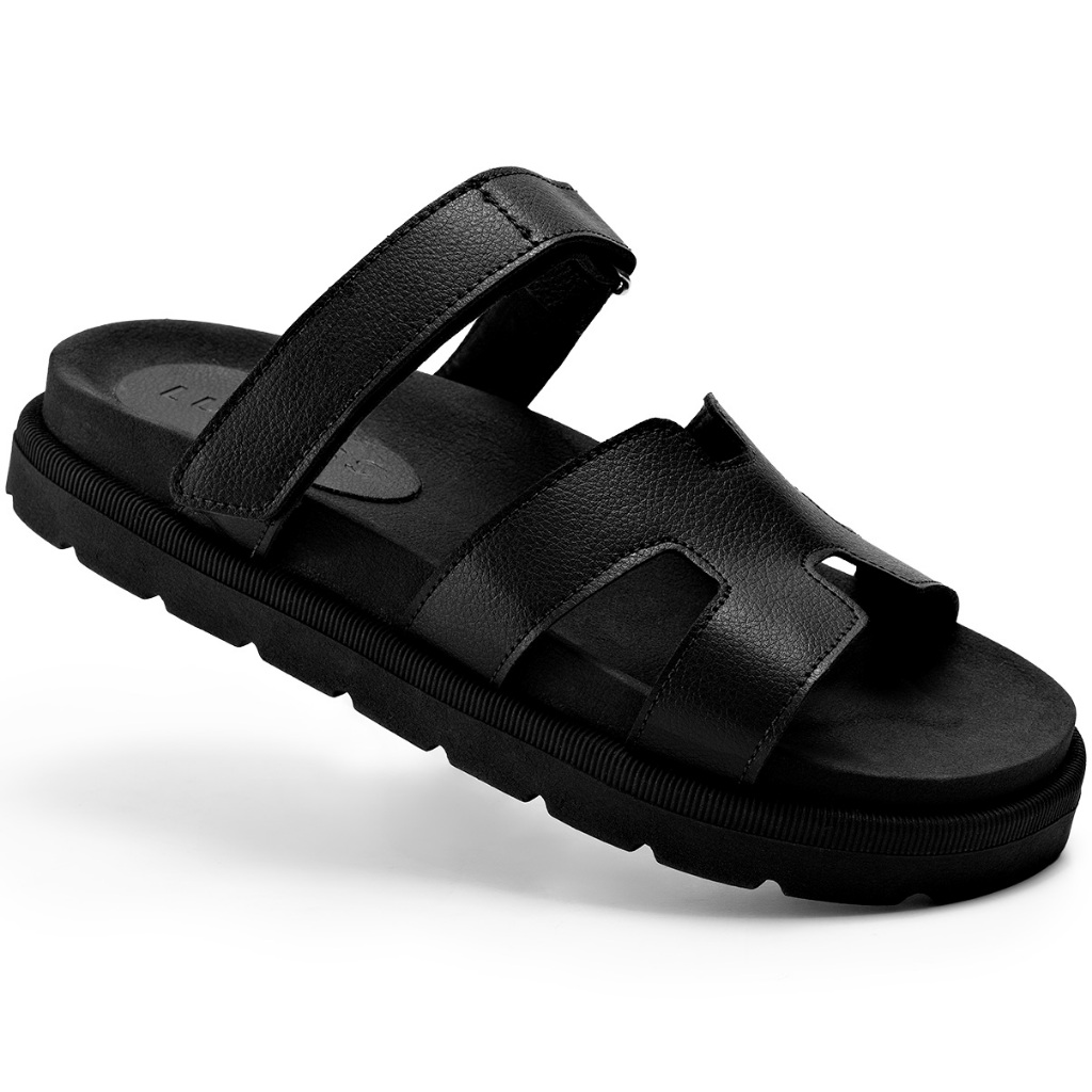 Sandália Papete Feminina Lumiss Blogueira Velcro Ajustável Confortável Preto em Oferta na Shopee