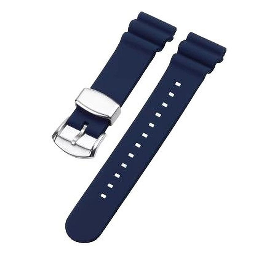 Pulseira Azul Relógio Seiko Citizen Technos Bulova 22mm