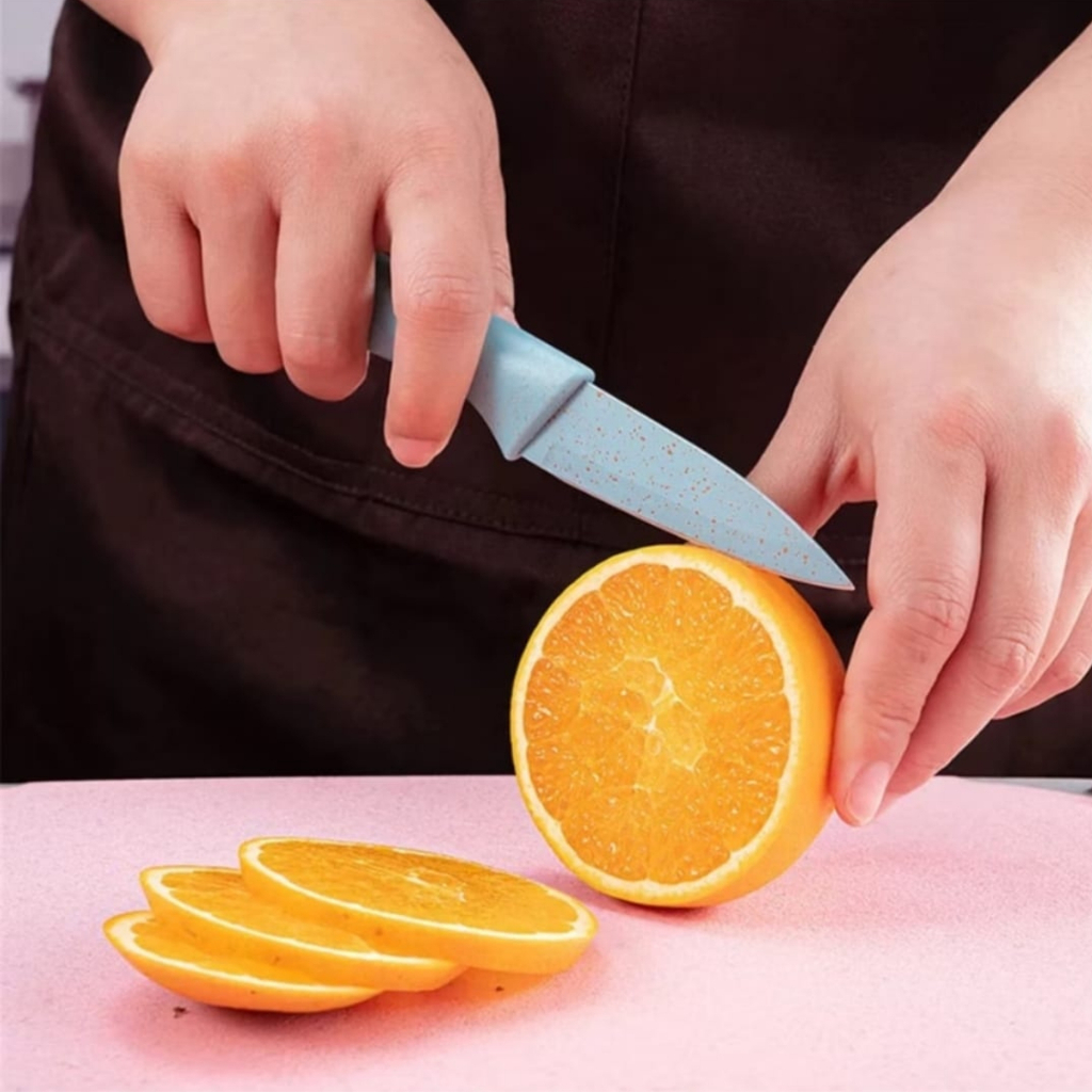 Faca Colorida De Inox Jogo Kit 4 Peças Para Cozinha Conjunto de Facas Utensílio