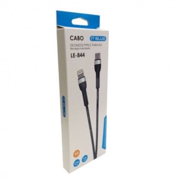 Kit 10 Un Cabo It-blue Lightning Para Apple Ios Iphone/ipad 1 Metro 2.4a (diversos Modelos)