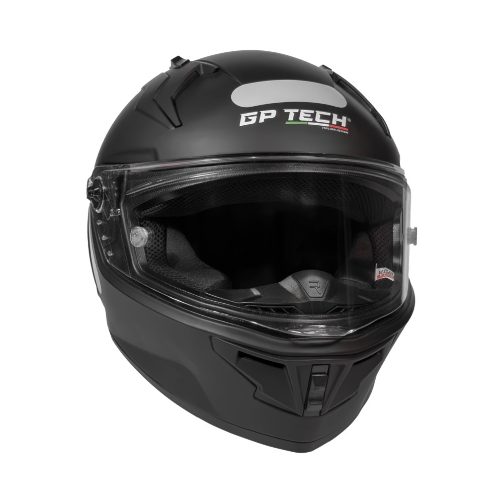 Detalhes do Capacete Gp Tech Pilot Monocolor Preto Fosco