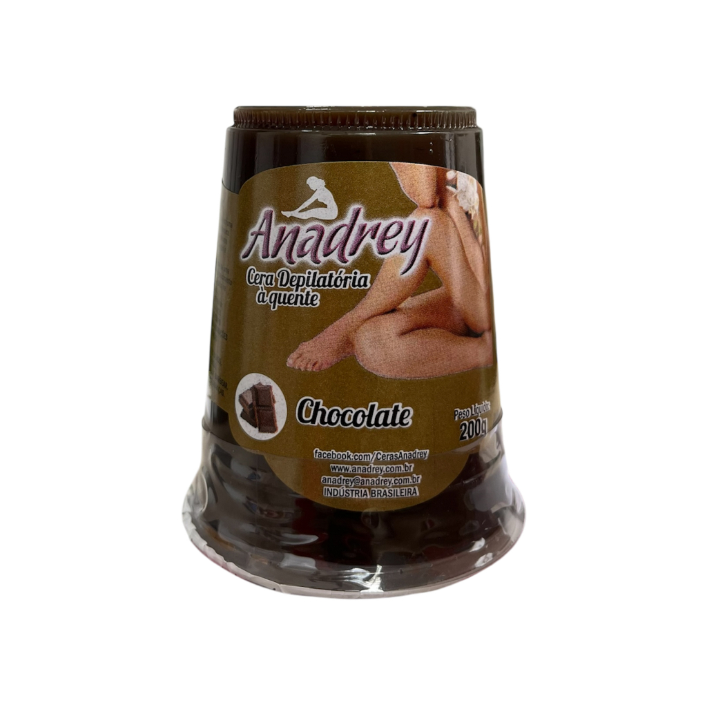 Cera Depilatória à Quente Anadrey Chocolate Preto 200g