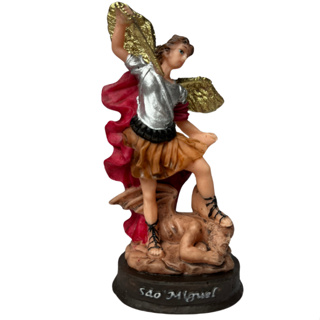 São Miguel Arcanjo Imagem Em Resina Importada Com 12 cm x 5,5 Religioso Fé Fino Acabamento em Oferta na Shopee