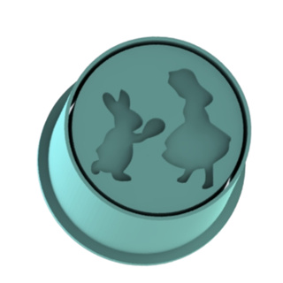 Ejetor e modelador de Docinhos e Doces Alice no País das Maravilhas - Alice e Coelho em Oferta na Shopee