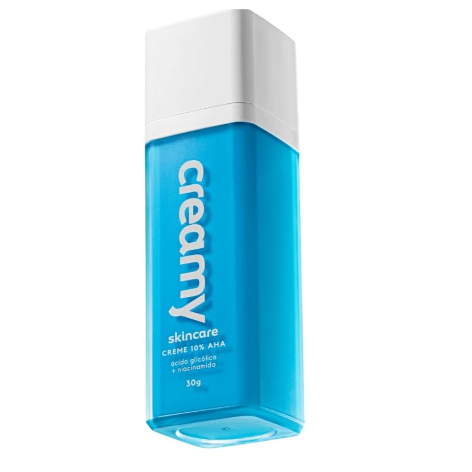 Creamy Skincare Ácido Glicólico 30g | Reduz Poros Dilatados, Melhora a Pele, Hidratação Profunda e Intensa