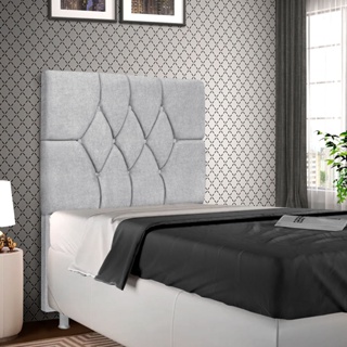 Cabeceira Solteiro Cama Box 90cm Analu Tecido Linho Strass em Oferta na Shopee