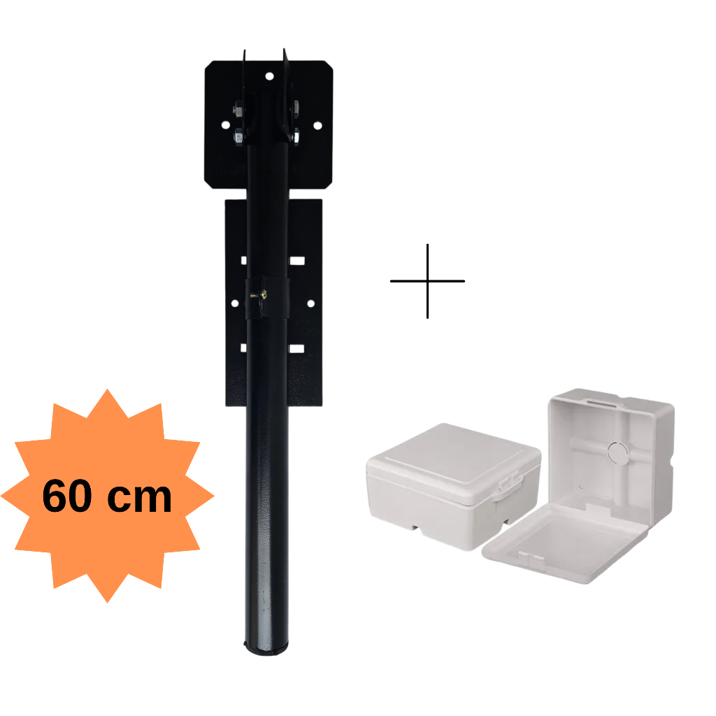 Suporte Extensor de Ferro Reforçado para Câmera e Sensor 60 cm + 01 Caixa de Sobrepor em Oferta na Shopee