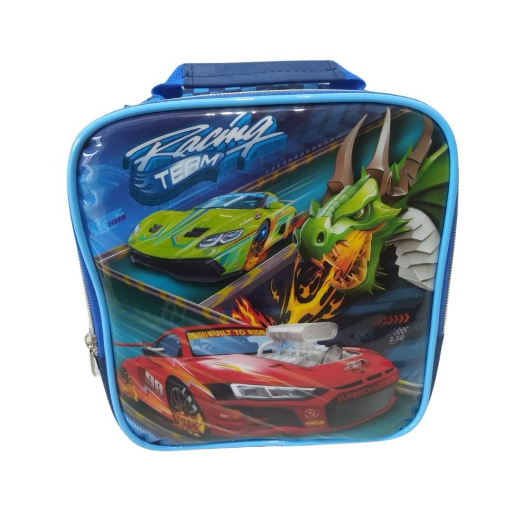 Lancheira Escolar Menino Carros Racing Team Melhor