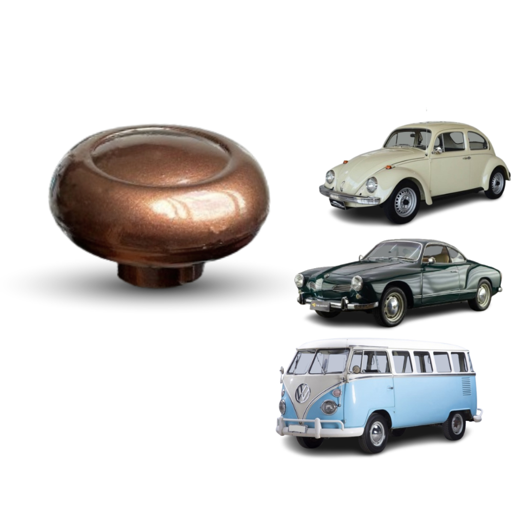 Manopla Bola Cambio Rosca Fina Fusca Karmann Ghia Kombi 1953 á 1976 Cinza Preta Vermelha Marfim Marrom e Marrom Metálico