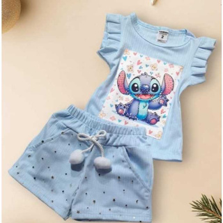 conjunto infantil menina  estitch  moda 2026 em Oferta na Shopee