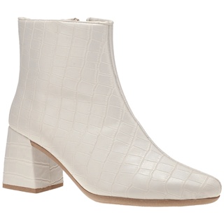 Bota Feminina Bico Fino Saltinho Shekinah Ziper Croco Clássica Moderna Moda Novidade em Oferta na Shopee