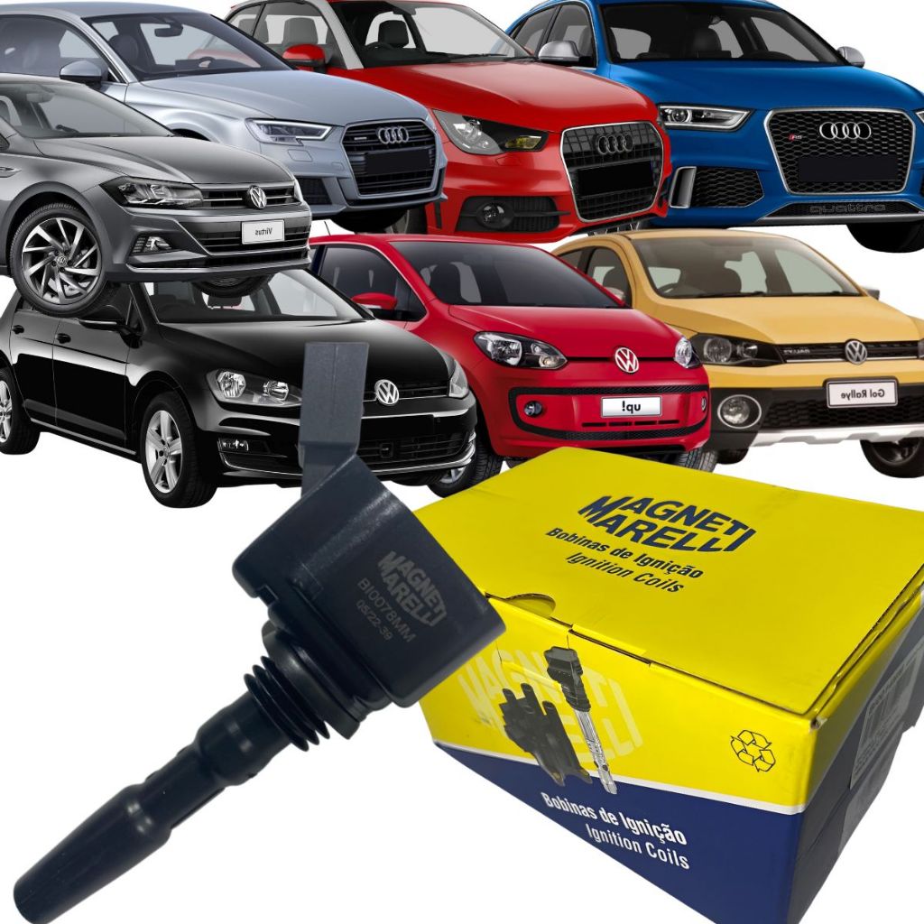 Bobina Ignição A1 Q3 A3 Fox Golf Up 1.0 12v 1.6 8v 1.4 16v em Oferta na Shopee