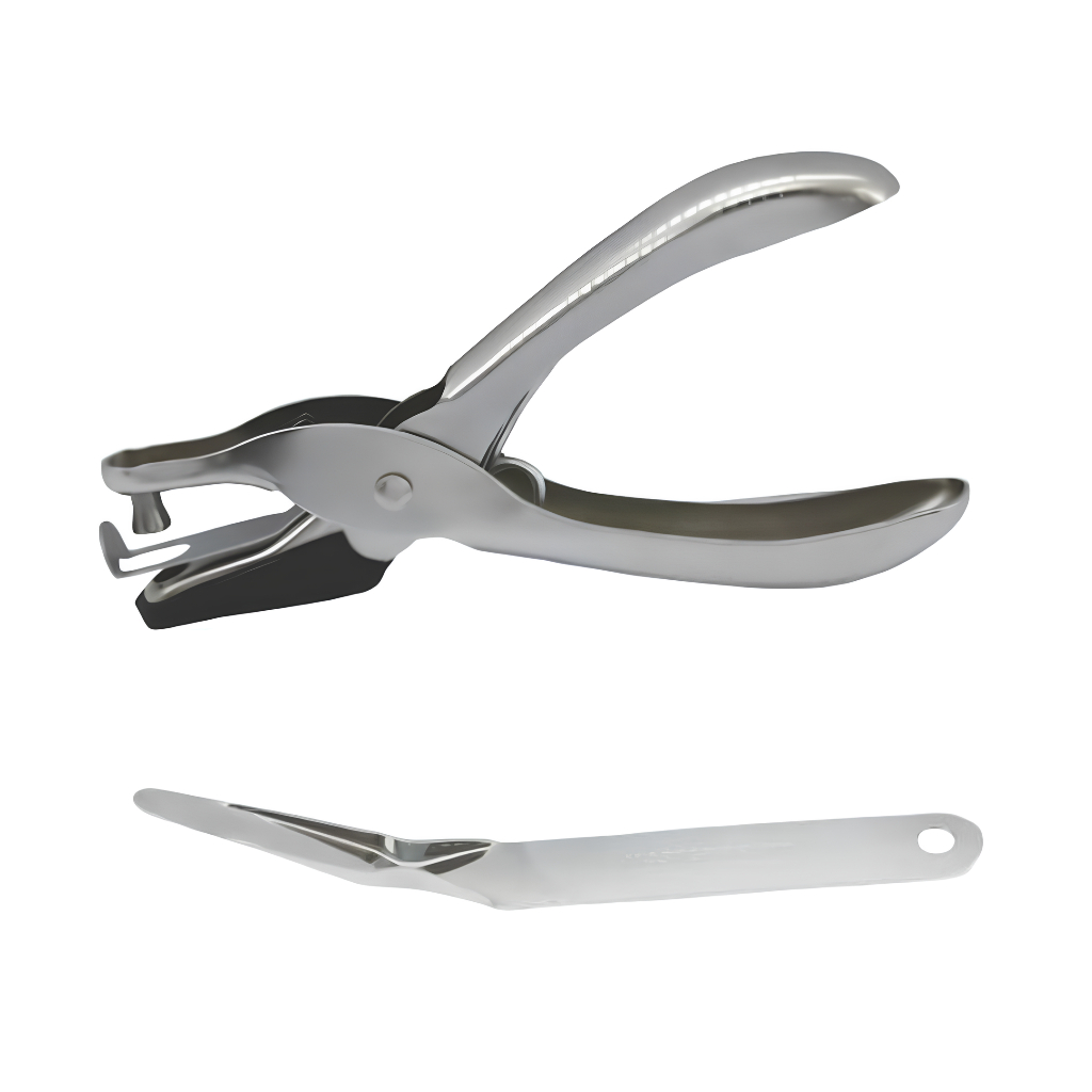 Kit Premium Perfurador de Papel + Extrator de Grampo Em Metal Resistente