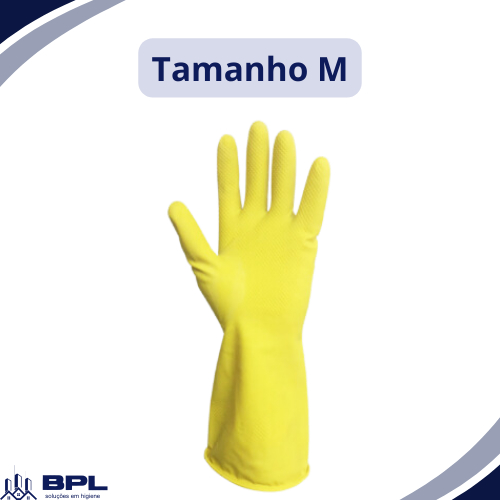 Luva de Borracha 1 Par Multiuso Limpeza Látex Slim Antiderrapante
