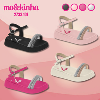 Sandália Papete Infantil Molekinha Strass Cristal Festa Confortável em Oferta na Shopee
