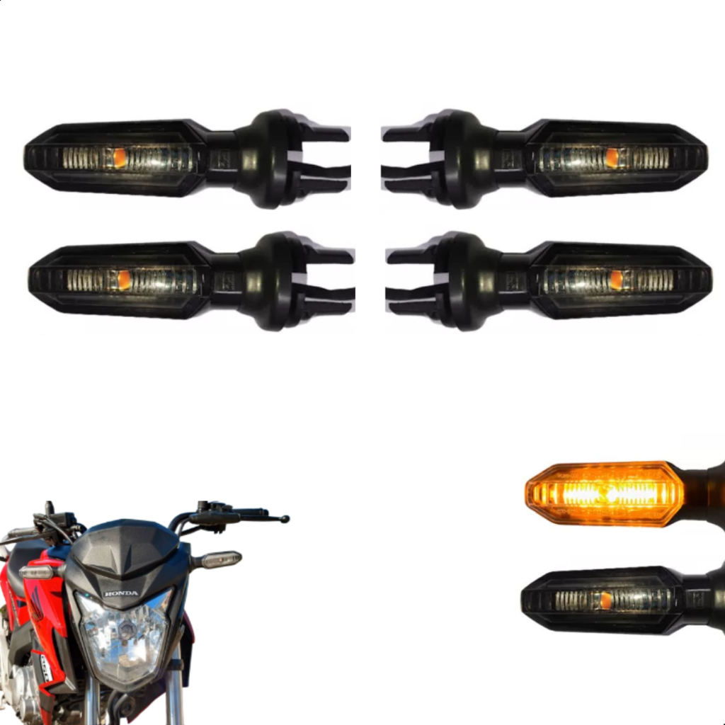 Pisca Seta Gvs Led Fume Para Cb Twister 2019 Kit 4 Unidades em Oferta na Shopee