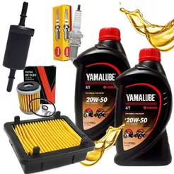 Kit Revisão Lander 250 2016-2025 / Teneré 250 2016-2019 Troca Óleo Yamalube 20w50 Filtros e Vela Ngk