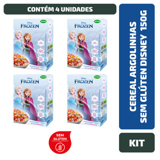 Kit 4 Un. Cereal Argolinhas Sem Glúten Disney 150G em Oferta na Shopee