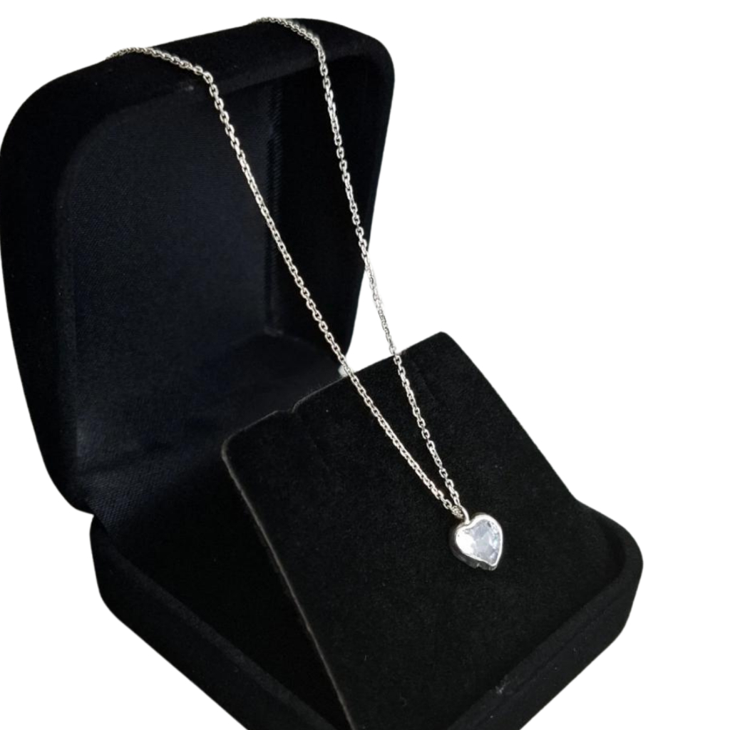 Colar Cadeado Ponto de luz Prata 925 Feminino Coração Redondo Gota Presente Namorada em Oferta na Shopee