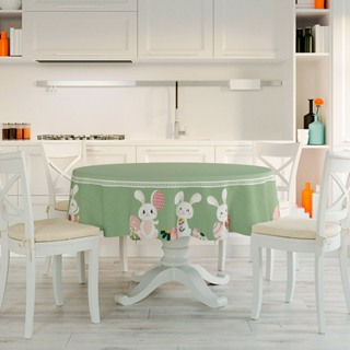 Toalha de Mesa Páscoa Redonda 4 lugares Decorativa 04 em Oferta na Shopee