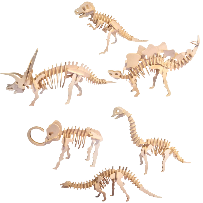 Brinquedo Quebra Cabeça QCD Quebra Cabeça 3D Dinossauro Madeira Divertido Coleção em Oferta na Shopee