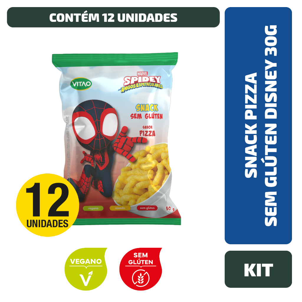 Kit Snack Pizza Sem Glúten Disney 30G - 12 Unidades - Food & Beverages