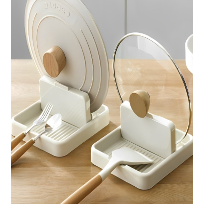 Descanso De Panela Suporte Tampas De Panelas Talheres E Acessórios Organizador Porta Tempero Cozinha