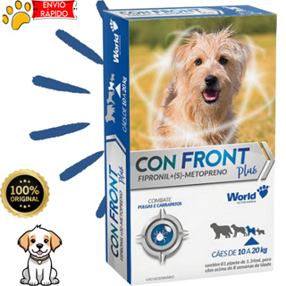 Confront Plus 1,34ml Remédio contra Pulgas e Carrapatos para Cães de 10 a 20kg- Na caixa. em Oferta na Shopee