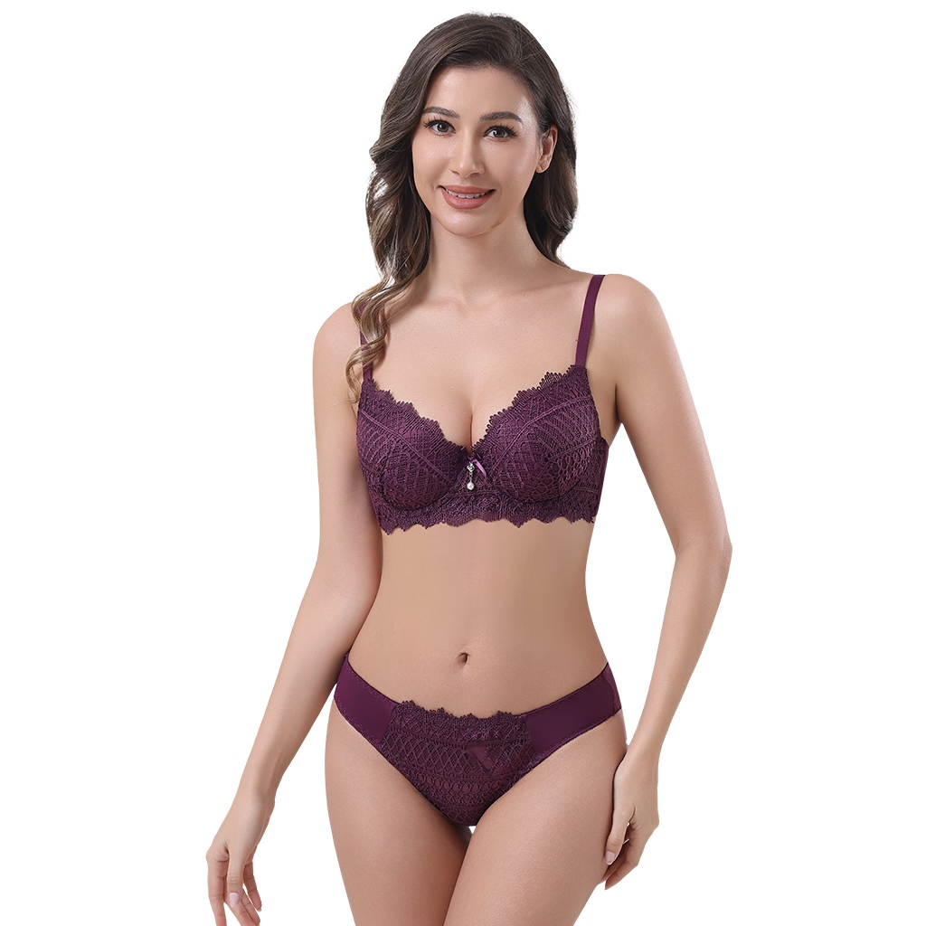 Z&D Lingerie Conjunto Com Aro Renda e Bojo Calcinha Tanga 6773 em Oferta na Shopee