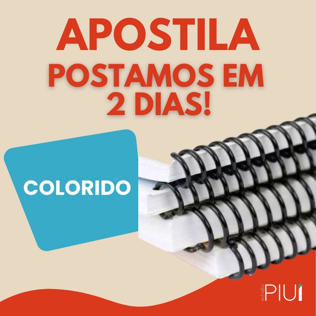 Impressão de Apostilas Até 400 páginas Colorida A4 com encadernação Frente e verso em Oferta na Shopee