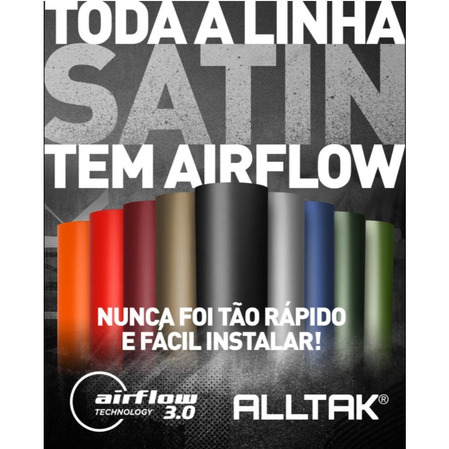 Adesivo Vinil Fosco para Envelopamento Carro Moto 50cmX1,38mts Alltak Satin