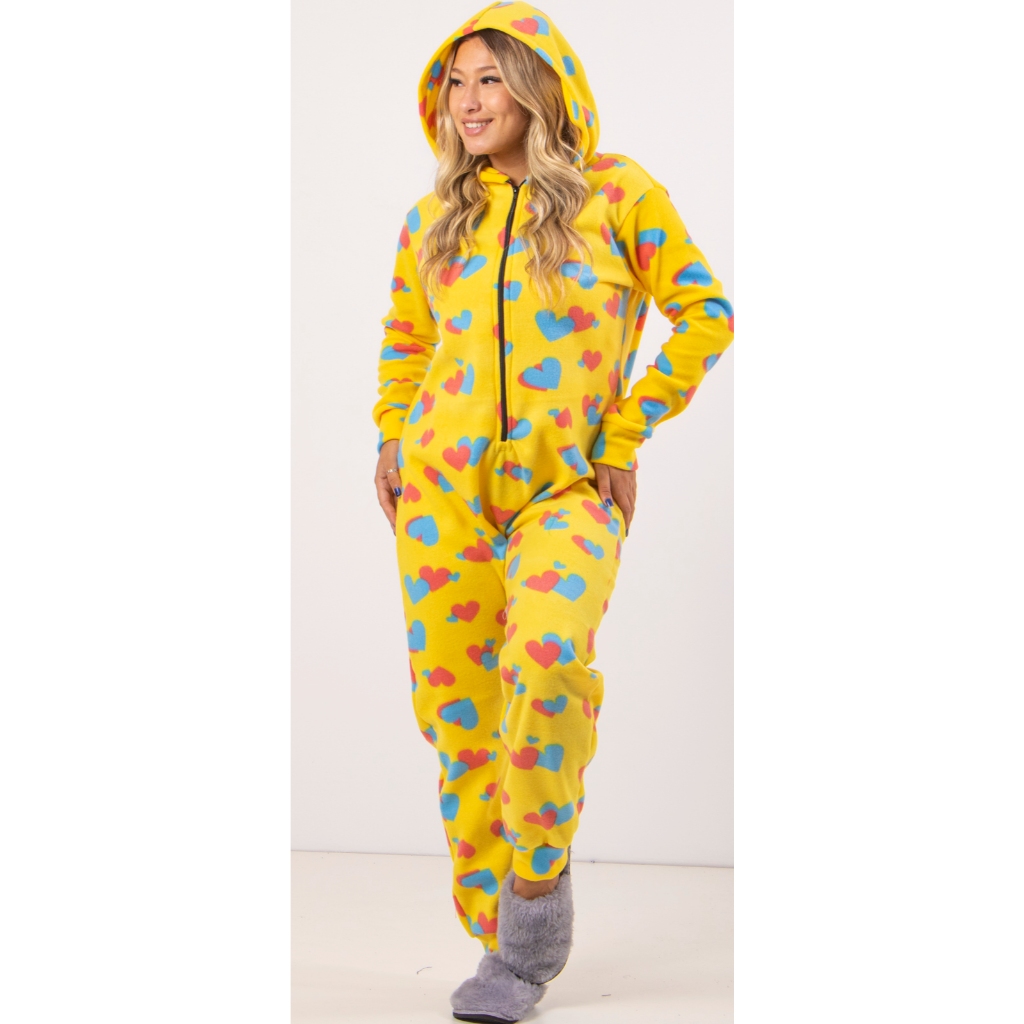 Macacão Soft Feminino Pijama Longo Juvenil Inverno Estampado em Oferta na Shopee