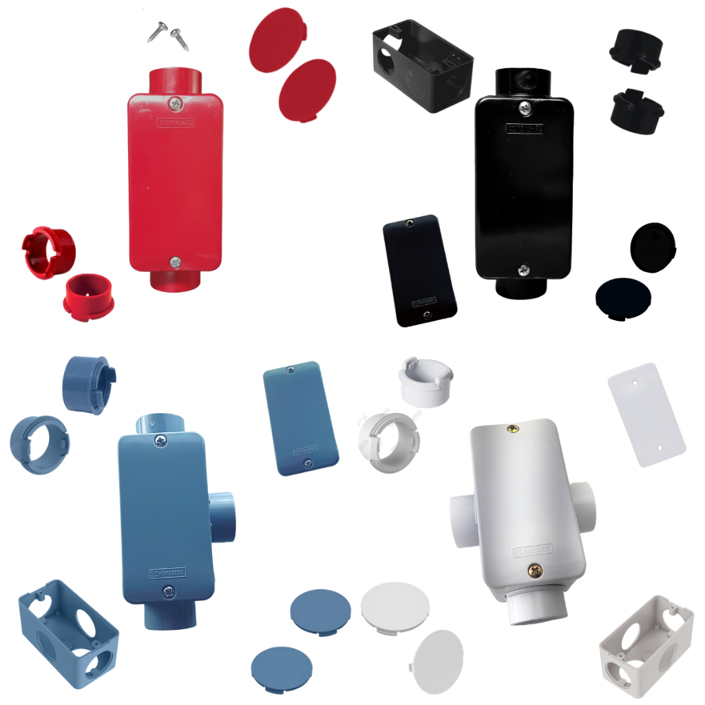 Kit Caixa de Passagem Completa PVC Antichamas Reforçado SELECIONAR DIÂMETRO em Oferta na Shopee