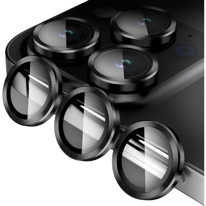 Kit De 3 Lentes De Camera Comativel Para Iphone 15 Pro\15 Pro Max em Oferta na Shopee