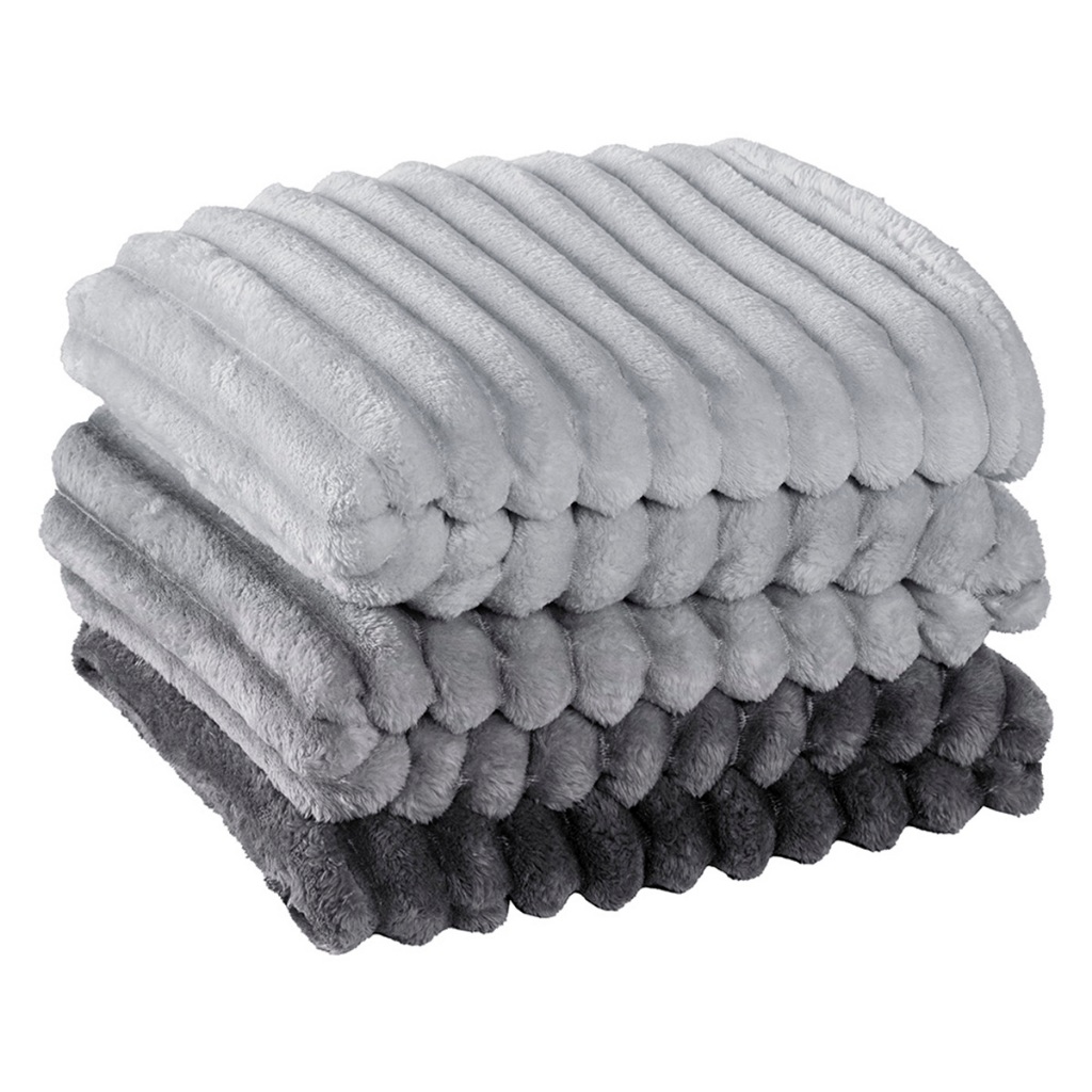 Cobertor Manta Fluffy Ultrasoft 320g | Texturizada Degradê Aveludada - Cobertor Queen 2,40m X 2,20m