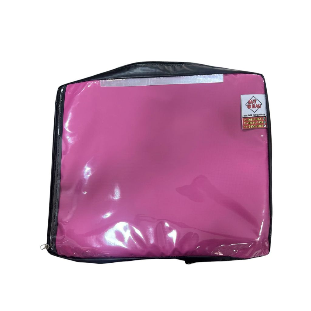 Capa Mochila Delivery AGT BAG/ nylon reforçado ROSA com preto em Oferta na Shopee