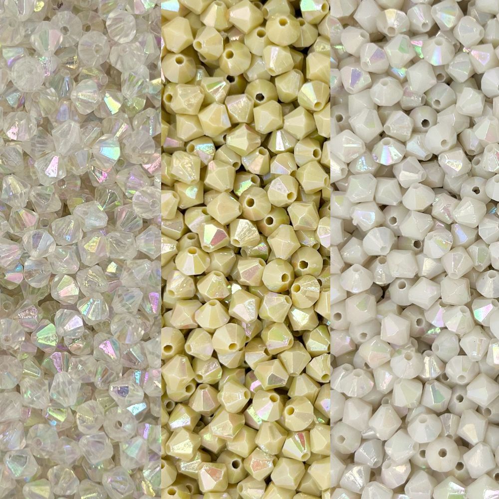 Miçanga Passante Balão Facetado Irisado 6mm 50g em Oferta na Shopee