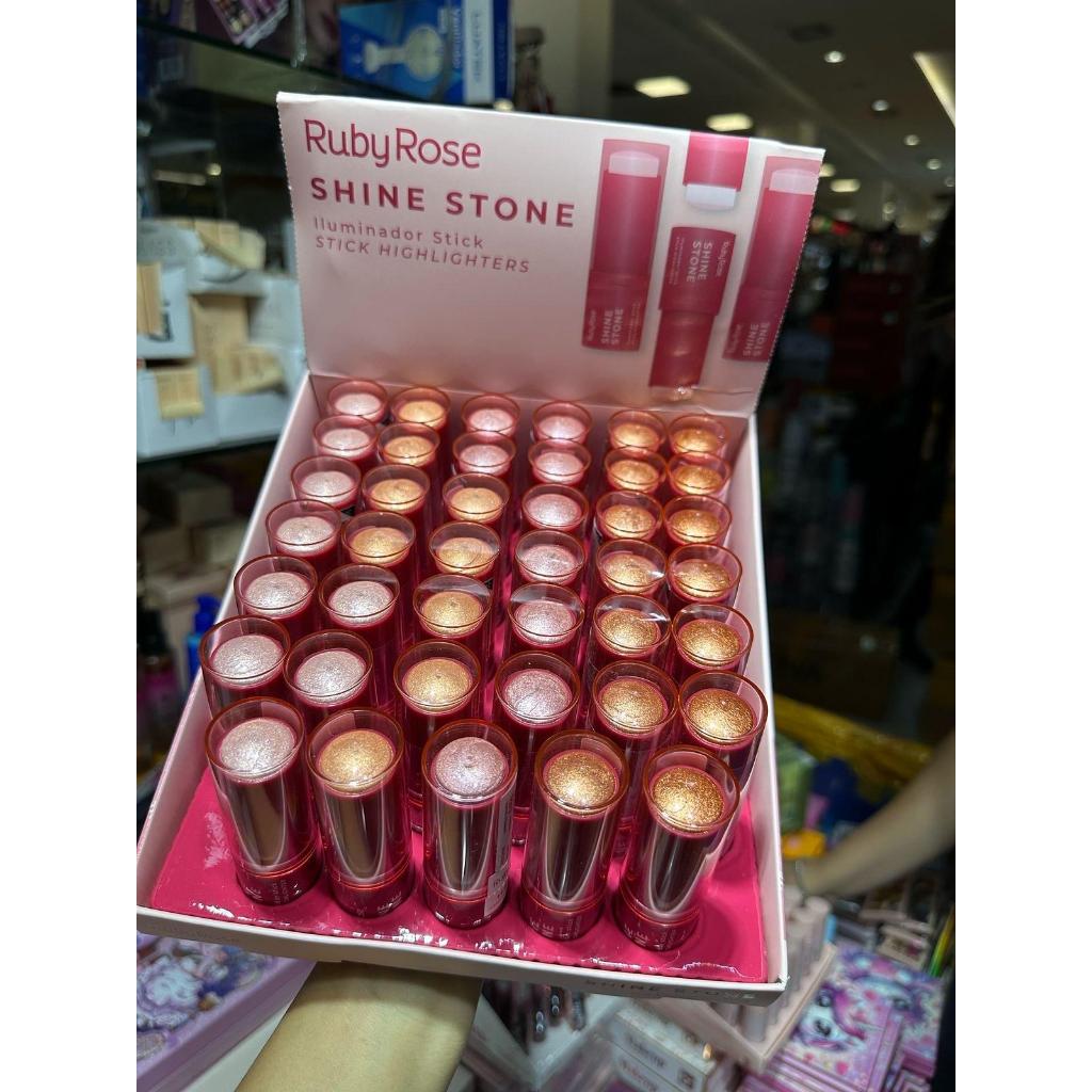 Iluminador Stick Ruby Rose Shine Stone Linha Rosa HB M702