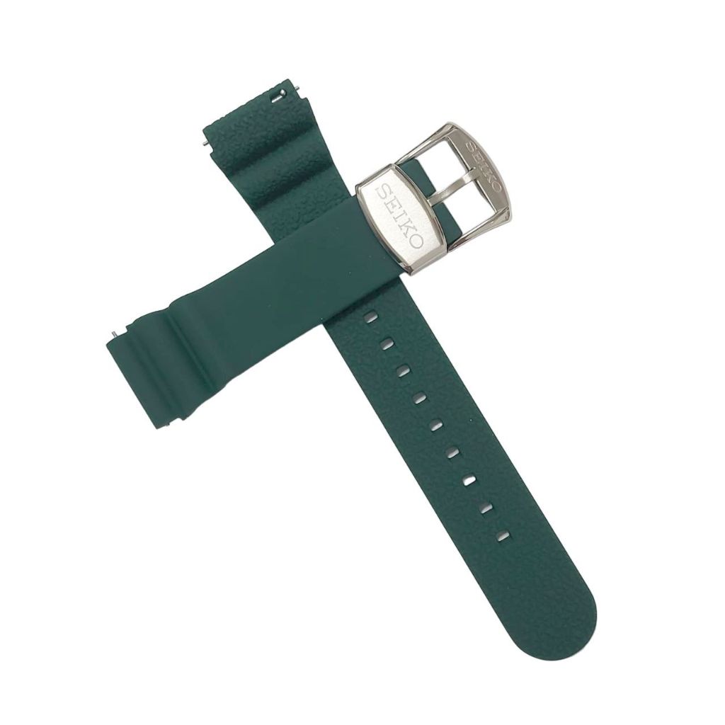 Pulseira Verde Silicone P/ Relógio Seiko Tuna Samurai Turtle