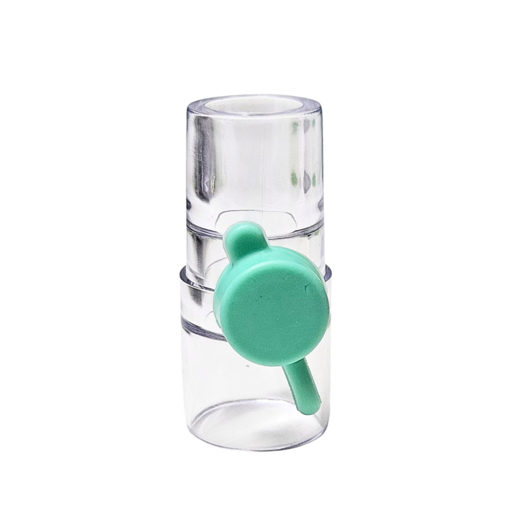 Conector Espaçador MDI p/ Aerossol Circuito Respiratório Inline Adapter p/ Inalador