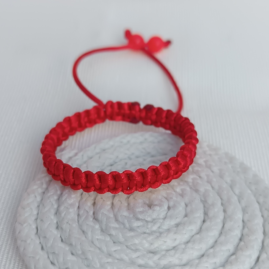 PULSEIRA PARA BEBE EM MACRAME FIO VERMELHO INFANTIL CRIANÇA em Oferta na Shopee