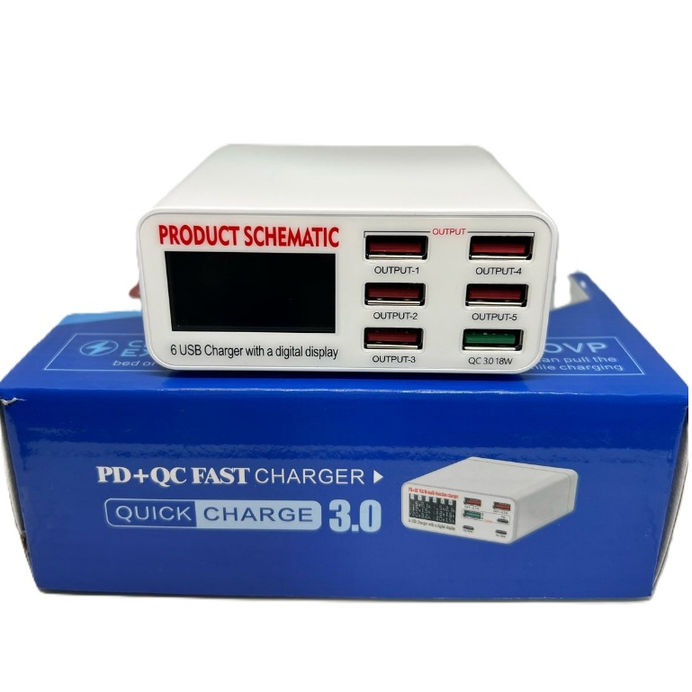 charger 3.0 carrega rapido 6 entradas USB 1 turbo.